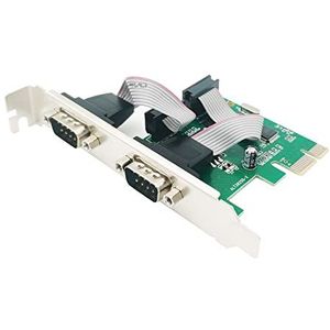 SIENOC PCI-Express Dual RS-232 Serial Port PCI-E 2-poort DSUB9 DB9 seriële controller COM RS232 Card Adapter PCI-E Express Card-Adapter-converter