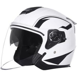Motorcycle helmets, half helmets for men and women, all-season helmets, dual-lens helmets