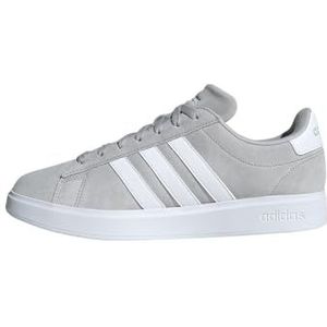 adidas Grand Court 2.0 schoenen, lederen bovenwerk, blauw, Grijs Twee Wolk Wit Grijs Twee, 48 EU