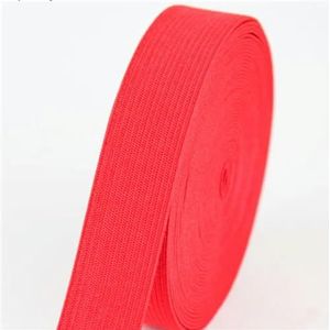 Gekleurde elastische banden 20 mm platte naai-elastiek voor ondergoed broek beha rubberen kleding decoratieve zachte tailleband elastisch-rood-20mm 5 yards