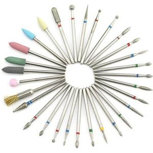 Nagel Boren Set voor Manicure, Diamant elektrische nagelboortjes, 5 stuks, veelkleurig, for manicure, pedicure en nagelkunst.(9)