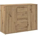 vidaXL - Dressoirx30x64 - cm - bewerkt - hout - artisanaal - eikenkleur