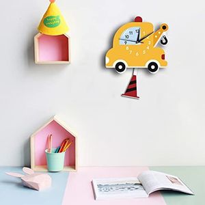 Wandklok-Cartoon Wandklok Productie Kraan Kinderkamer Slaapkamer Pendel Klok UWC007