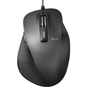 Uiteinde L grootte van Elecom bedrade muis stil grip 5 knop zwart M-XGL10UBSBK