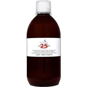 argentum plus - Zilver-MSM 25 (vloeibaar) - 500 ml - Verpakt in amberkleurig glas met een maatbeker van 15 ml