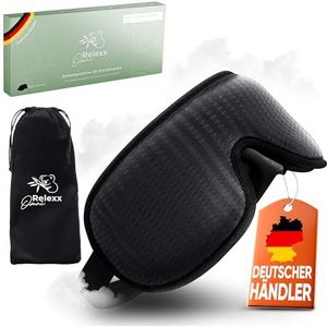 OMNIRELEXX Slaapmasker, ademende 3D-slaapbril, oogmasker voor vrouwen en mannen, geschikt voor zijslapers, 100% ondoorzichtig, reistas, verdieping voor de ogen, geheugenschuim (zwart)
