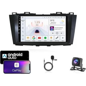 Android 13 Dubbel Din Auto Stereo Touchscreen Auto Stereo Voor Mazda 5 3 CW 2010-2015 Met Bluetooth GPS Navigatie WiFi FM Radio USB/SWC/Plug en Play Ondersteuning Carplay&Android Auto(4 Core Wifi 1G+1