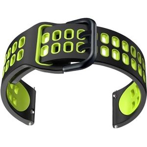 dayeer Siliconen Horlogeband voor TicWatch Pro 3 Ultra/LTE/2021 GPS S2 E2 GTX Vervanging Bandjes Armband 20mm 22mm (Color : Green, Size : TicWatch Pro 3 LTE)