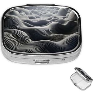 Pil Case Rechthoek 3 Compartiment Pillendoos Ronde Pil Organiseer Metalen Waterdichte Geneeskunde Organizer Doos voor Reizen Kleine Pillen Container Draagbaar voor Supplementen