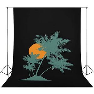 Palmboom Fotografie Achtergrond Doek Professionele Fotoshoot Achtergrond Gordijn voor Video Studio 56 ""x 98