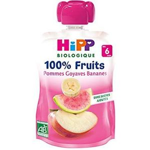 Hipp bio-drinkfles, 100% fruit, appel, Goyave, bananen + 6 m, 90 g