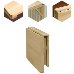 JAVYPPT Opvouwbare wandtafel, eettafel, massief houten wandtafel, opvouwbare computerbureau leertafel druppel blad tafel studeerbureau (70 x 50 cm)