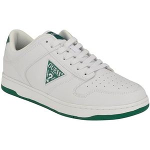 GUESS Tiogo Sneaker voor heren, Wit Groen 140, 42.5 EU