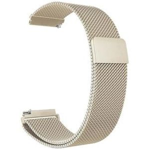 18mm 20mm 22mm metalen band geschikt for Garmin Vivoactive 3 4 4s band horloge geschikt for Venu 2 2s 3s SQ Forerunner 645 armband Milanese lus (Color : Vintage, Size : 22mm)