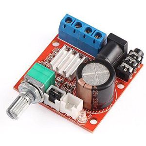 DollaTek Mini-hifi-stereo-audioversterker versterker draagbare AMP 10W + 10W 2 kanaals Class-D DC 12V digitale booster versterker board module