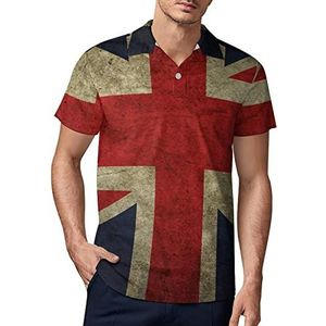 Britse vlag heren golf poloshirt zomer korte mouw T-shirt casual sneldrogende T-shirts 5XL