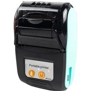 Thermisch Printer Mini Draagbare Thermische Kassabon POS-printer Draadloos Bluetooth 58 Mm Ticket Bill PC-factuur Zakelijk Retail Inktvrij Duidelijk Snel(Green Set)