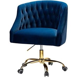 Draaibare Bureaustoel Dik Zitkussen Voor Het Opstellen Van Gaming Of Kantoor Ergonomische Draaistoelstof (Color : Blue)