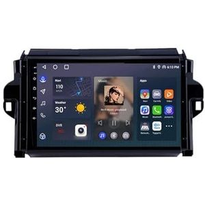 Android 12 Auto Stereo MP5 Player 9'' Screen Autoradio Voor Toyota Fortuner 2 2016-2020 Car-play Android Auto GPS-navigatie Bluetooth RDS FM AM DAB+ Radio Stuurbediening Voice Control(8 Core 8G+128G