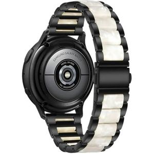 20 mm band geschikt for Samsung Galaxy Watch 3 41 mm 45 mm Actief 2 40 mm 44 mm Gear S3 staal + harsband geschikt for Huawei GT3 22 mm geschikt for Amazfit gts 3(Color:Black White,Size:22mm)