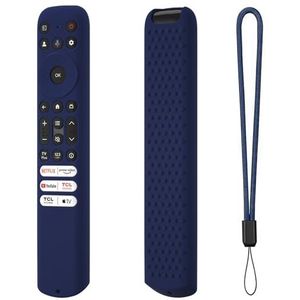 Siliconen afstandsbediening hoesjes beschermende covers smart tv schokbestendige afstandsbediening hoes voor TCL RC813 FMB1/RC923 FMB3/RC902V FMR1 FMR4 FMR5 (donkerblauw)