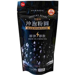 Wufuyuan Thee, tapioca-instant parels, zwarte suiker, 210 g, opgebrouwen in 2 minuten, super snel
