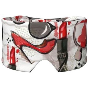 Cosmetische parfum kunst print oogschaduw cover voor dutje reizen yoga, oogdekking blinddoek reizen kantoor dutje vliegtuig