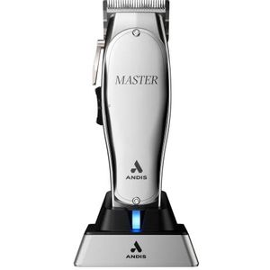 Andis 12665 Professionele Master Snoerde/Draadloze Tondeuse, Verstelbare Carbon Staal Blade Tondeuse voor Sluiten Knippen, Zilver