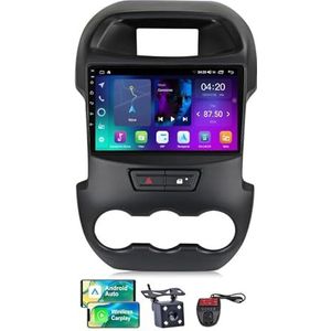 Android 13 Dual Din Car Stereo voor Ford Ranger 2011-2016 met 9 inch Touchscreen Media Player met Carplay Android Auto BT 5.0 4G WiFi GPS-navigatie FM/RDS SWC + achtercamera(NF-1)