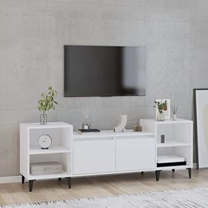 AJJHUUKI Entertainment Centra & TV Stands TV-meubel Wit 160x35x55 cm Engineered Houten Meubels