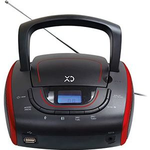 XD XDUSB918PRED CD-speler draagbare cd-speler zwart, rood