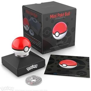The Wand Company Authentieke replica mini-Poké Ball - Realistische, elektronische gegoten Pokébal met displaystandaard en lichtfuncties, officieel gelicentieerd door Pokémon