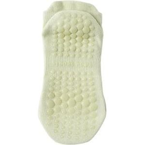 YIJIANUO Mesh Ademend Yoga Sokken Vrouwen Katoen Laag Cut Korte Gym Fitness Dance Sport Sokken Professionele Antislip Vloer Pilates Sokken, Lichtgroen, 34