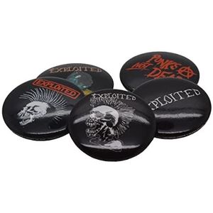 The Exploited Badge/button Punks Not Dead Set van 5 Multicolours