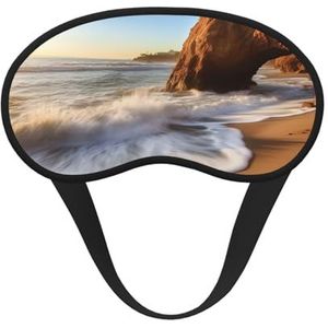 Strand, Malibu slaapmasker, zacht, comfortabel oogmasker met verstelbare riem, verduisterend, oogslaapschaduwhoes voor vrouwen, meisjes, mannen, reizen, yoga, dutje in ploegendienst
