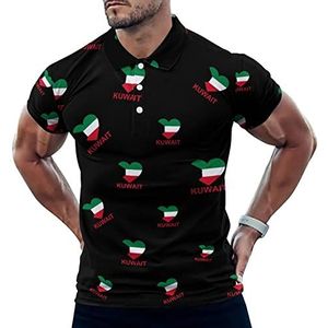 Liefde Koeweit Grappige Mannen Polo Shirt Korte Mouw T-shirts Klassieke Tops Voor Golf Tennis Workout