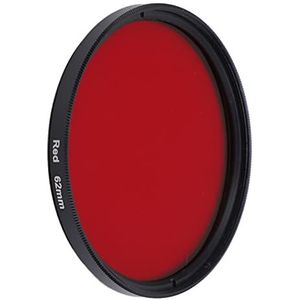 52Mmp Rode Filter Rode Camera Filter Rode Schroefdraad Camera Lens Filter Volledig Rode Kleur Filterisch Glas Voor Camera Lens (62 mm)
