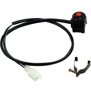 LED Stuurschakelaar Motorfiets Noodstopschakelaar Rode Drukknop Claxonstarter Dirt Bike ATV UTV Dual Sport Voor 22 Mm 7/8"" Sturen Offroad(A)
