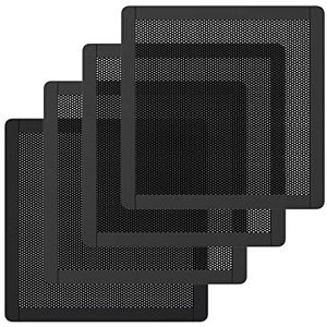 MoKo 120 x 120 mm, pvc-koeler, ventilator, stoffilter, 4 stuks, ventilatorafdekking, magnetisch frame, pc-ventilator, stofbeschermingsrooster, pc-koelfilter, pvc-stofkap, computerventilatorrooster,
