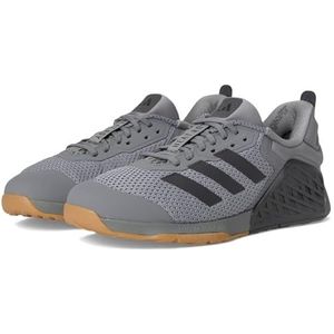 adidas Unisex Dropset 3 Training Sneaker, Grey/Grey/Black, 10 US Men