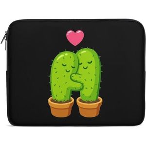 Cartoon Cactus Knuffel Laptop Sleeve Case Casual Computer Beschermhoes Slanke Tablet Draagtas Aktetas 17 inch