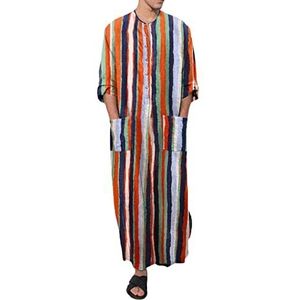 Heren Nachtshirt - Oranje - Lange Mouw - Casual Loungewear