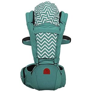 Baby Carrier Hip Seat Afneembare Ademend Ergonomische Hipseat Baby Carrier met Verstelbare Bandjes & Afneembare Capuchon voor Novice Mom Dad (Kleur: Groen)