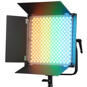 RGB LED-Videoverlichtingsset, 60W 2700 Tot 10000K Soft Panel Dimbare Videolampen met 3 Besturingsmethoden, 360 Rotatie, Videoverlichtingsset voor Fotografieverlichting (EU-stekker AC100‑240V)