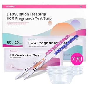 Femometer 50 ovulatietest + 20 zwangerschapstesten, 25 miu/ml optimale gevoeligheid