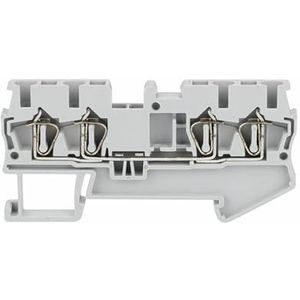 ST2.5-QU 4-aderige elektrische aansluitklemmen, veerdiode, 2,5 mm draad, 50 stuks (grijs)