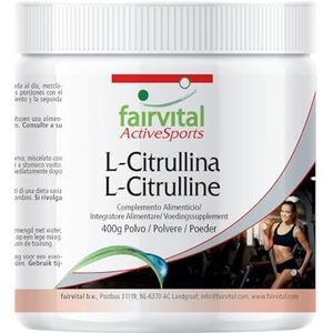 Fairvital | L-citrulline poeder - HOOG GEDOSEERD - 400 g - L-citrulline malaat zonder toevoegingen