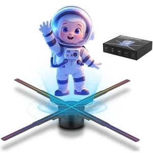 Hologram-ventilator, 52cm 3D Hologram Fan Projector Wifi LED Sign Reclamelogo Licht 3D Holografische Fan Display