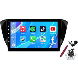 Android 14 Autoradio Stereo voor S-koda Superb 3(2015-2019) 9""Touchscreen Multimedia Speler met Draadloze Carplay GPS Navigatie FM RDS Bluetooth 5G-WiFi SWC DSP,M100s
