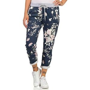 Zarmexx sweatpants voor dames, boyfriend-broek met rozenprint, voor sport en vrije tijd; eenheidsmaat
